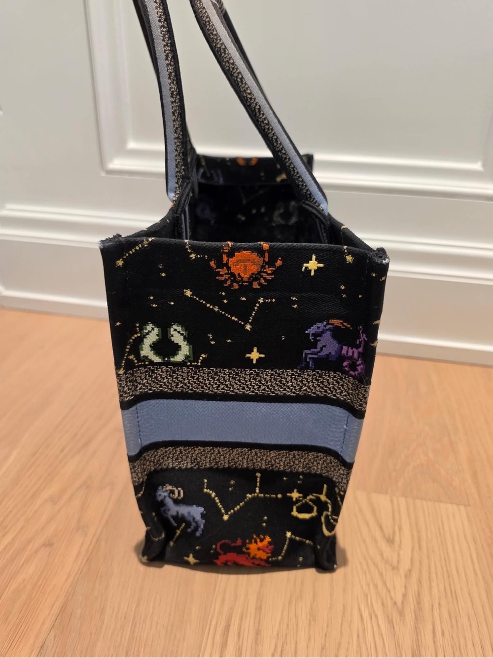 Dior Black Zodiac Embroidered Book Tote - Picture 8 of 12
